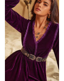 Nora Velvet Boho Mini Dress