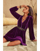 Nora Velvet Boho Mini Dress