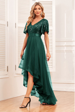 Moonlit Mirage Tulle Dress in Green