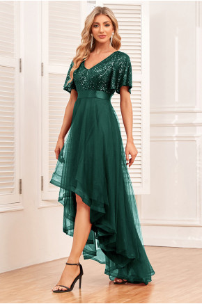 Moonlit Mirage Tulle Dress in Green