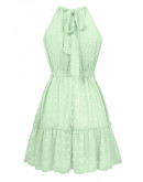 Daphne Textured Halter Dress in Light Green