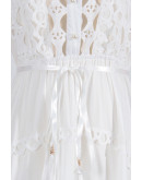 Vintage Breeze White Lace Dress