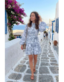 Chloe Garden Mini Dress in Grey