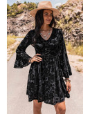 Calais Black Boho Dress