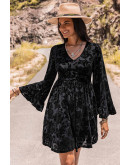 Calais Black Boho Dress