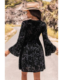 Calais Black Boho Dress