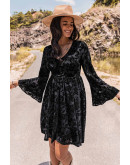 Calais Black Boho Dress