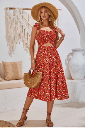 Diana Printed Sundress in Red