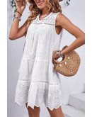 Saha White Embroidered Dress