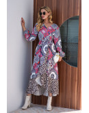  Marie Mosaic Wrap Midaxi Dress