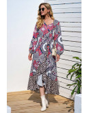  Marie Mosaic Wrap Midaxi Dress