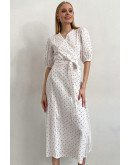 Ally White Heart Print Dress