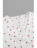 Ally White Heart Print Dress