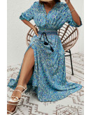 Tessa Paisley Pattern Blue Dress