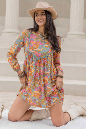 Winona Floral Boho Mini Dress