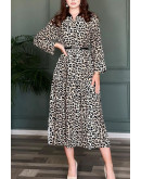 Wild Elegance Leopard Midi Dress