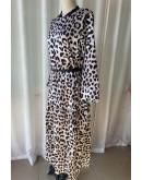 Wild Elegance Leopard Midi Dress