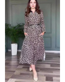 Wild Elegance Leopard Midi Dress