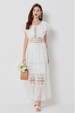 Romance Broderie White Dress