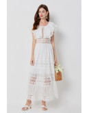 Romance Broderie White Dress