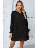 Harper Pleated Tunic in Black