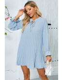 Harper Pleated Tunic in Light Blue