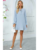 Harper Pleated Tunic in Light Blue