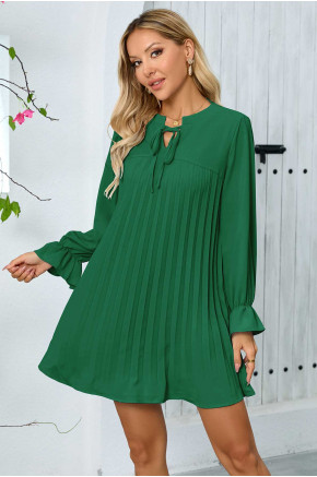 Harper Pleated Tunic in Green