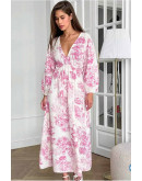 Kenza Toile Maxi Dress in Pink