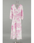 Kenza Toile Maxi Dress in Pink