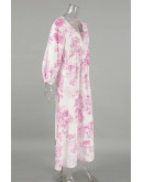 Kenza Toile Maxi Dress in Pink