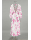 Kenza Toile Maxi Dress in Pink