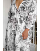 Kenza Toile Maxi Dress in Grey