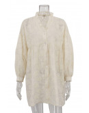 Ivory Bloom Lace Shirt Dress