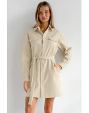 Elegant Belted Shirt Dress