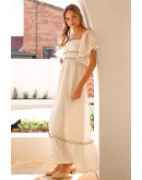 Yesenia Ruffle Sleeve Long Dress