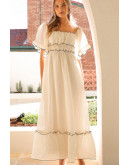 Yesenia Ruffle Sleeve Long Dress