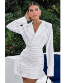 Gillian Elegant Ruched Mini Dress