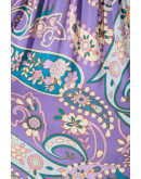 Lilac Paisley Boho Wrap Dress