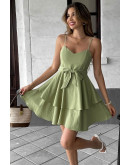 Sage Ruffle Daydream Dress