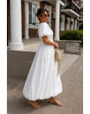 Susan Puff Sleeve Cotton Dress