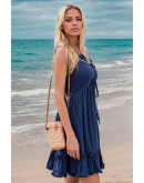 Coastal Glow Halter Dress