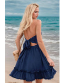 Coastal Glow Halter Dress