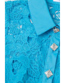 Jennie Crystal Collar Lace Dress