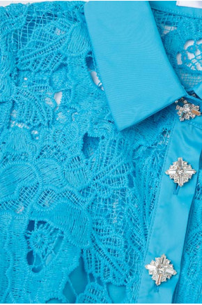 Jennie Crystal Collar Lace Dress