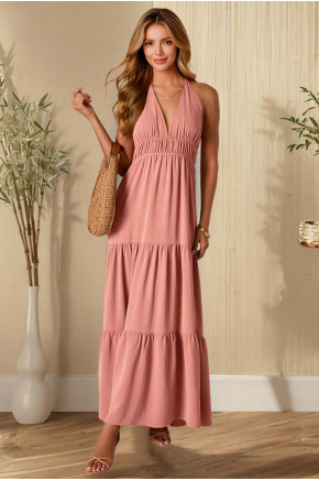 Freya Dusty Rose Halter Maxi Dress