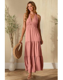 Freya Dusty Rose Halter Maxi Dress