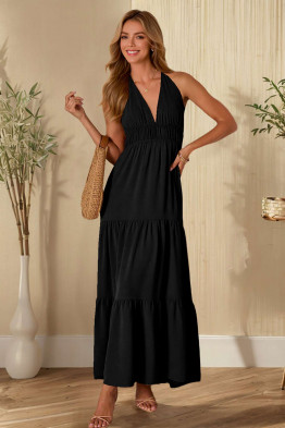 Freya Black Halter Maxi Dress
