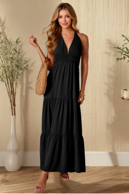 Freya Black Halter Maxi Dress