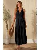 Freya Black Halter Maxi Dress
